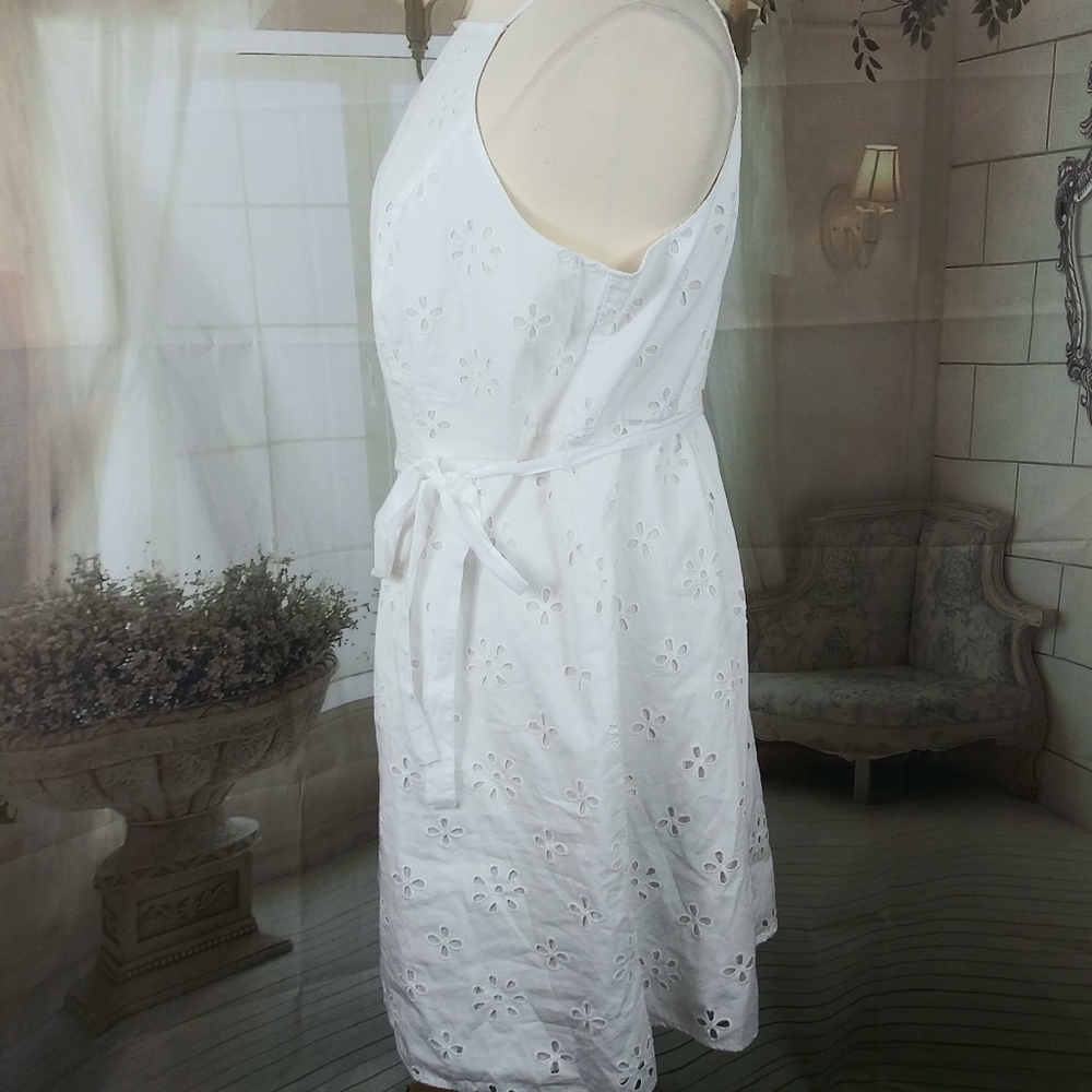 Loft Eyelet White Dress - Picture 7 of 8